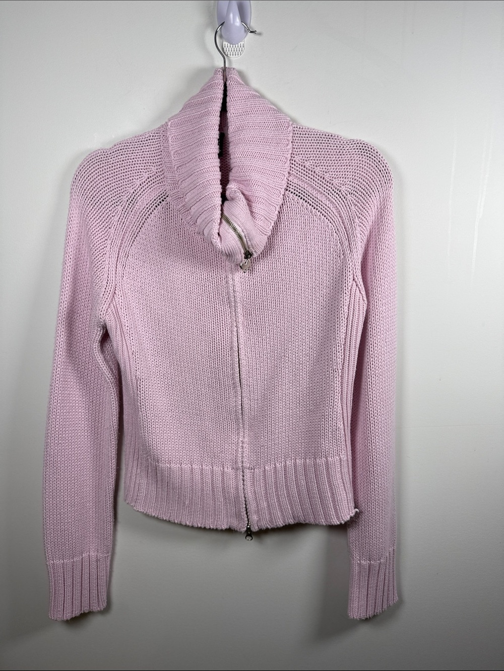 MARIPOSA | Y2K Pink Knit Full Zip Size L AS IS